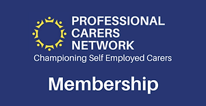 Professional Carers Networks logo bringing families and professional carers together with a members membership scheme